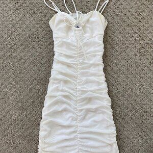 Princess Polly SASSY MINI DRESS WHITE Size 2